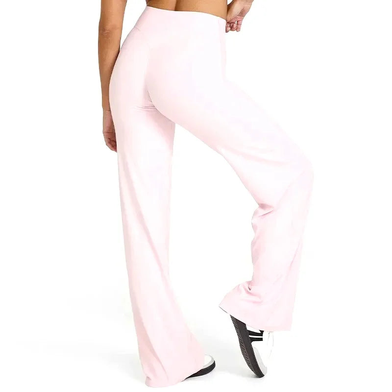 STOUREG Womens Straight Leg Yoga Pants Ultra Soft Butter Fabric Mid Waist