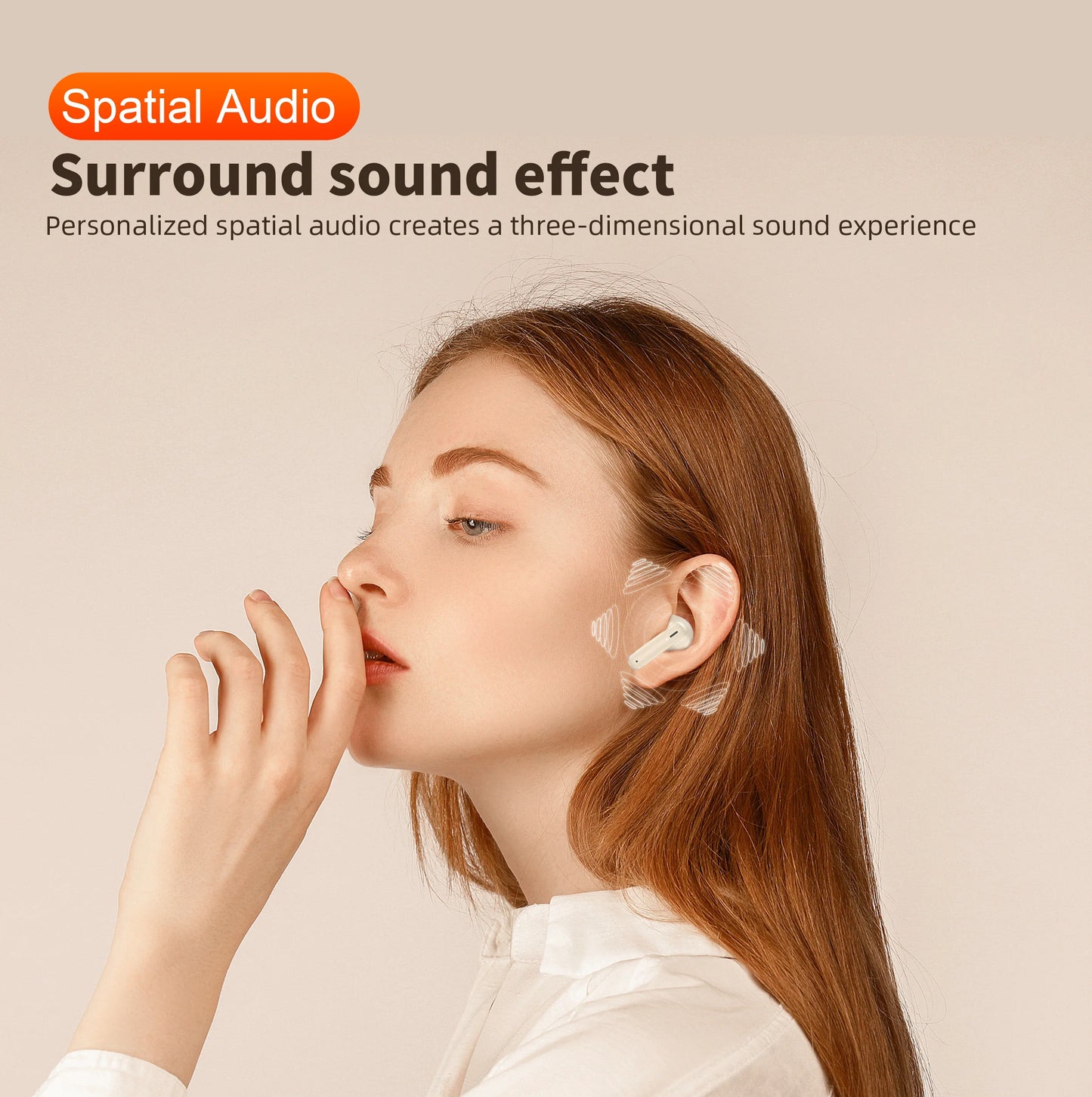 Wireless Headphones,QERE E38,NEW TWS Bluetooth 5.3,HD Microphone,HIFI Earphones,13mm Driver,60ms Low Latency,4 Mics+ENC Call