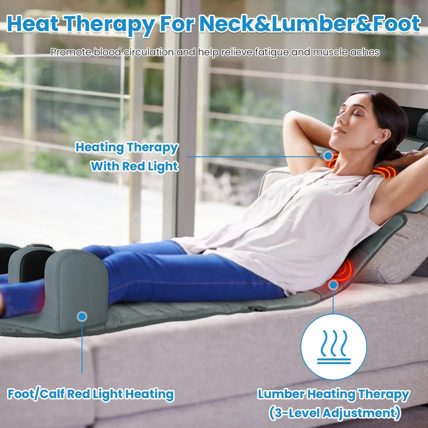 Full Body Massage Mat With Infrared Heating And Vibration