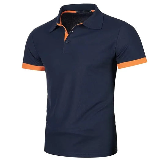 Summer Mens Polo Shirts Short Sleeve Sport T Shirt Quick Dry Athletic Workout Polo Lightweight Breathable Streetwear
