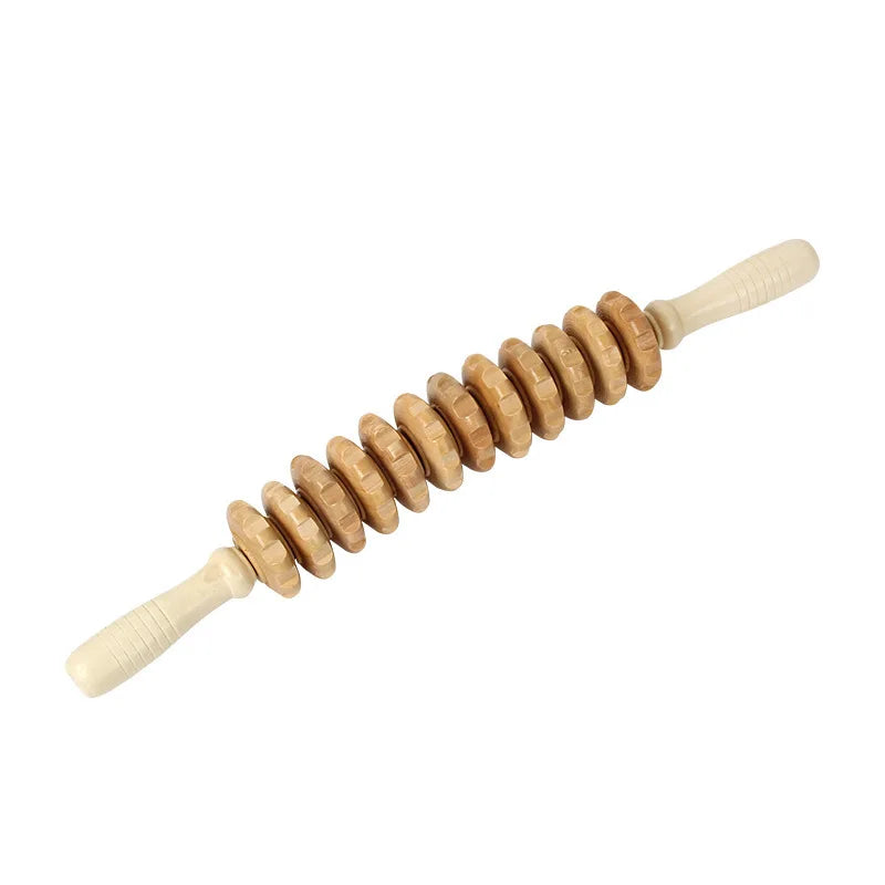 Wooden Massage Tool Set Pain Relief Gua Sha Back Massager