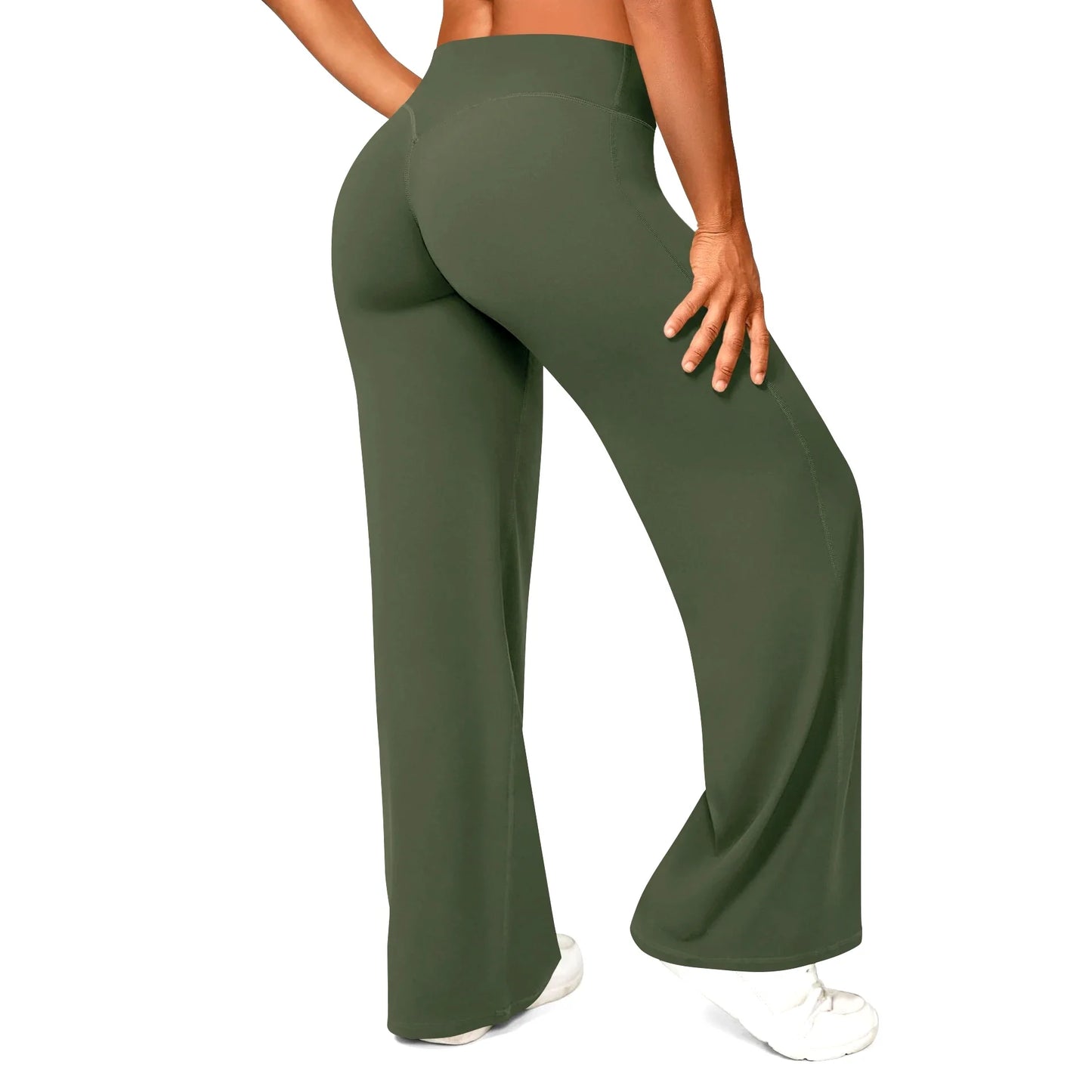 STOUREG Womens Straight Leg Yoga Pants Ultra Soft Butter Fabric Mid Waist