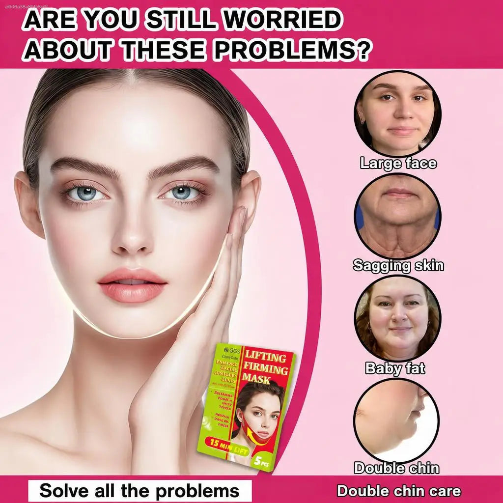 V Shaped Firming Mask For Quick Facial Contouring And Lift