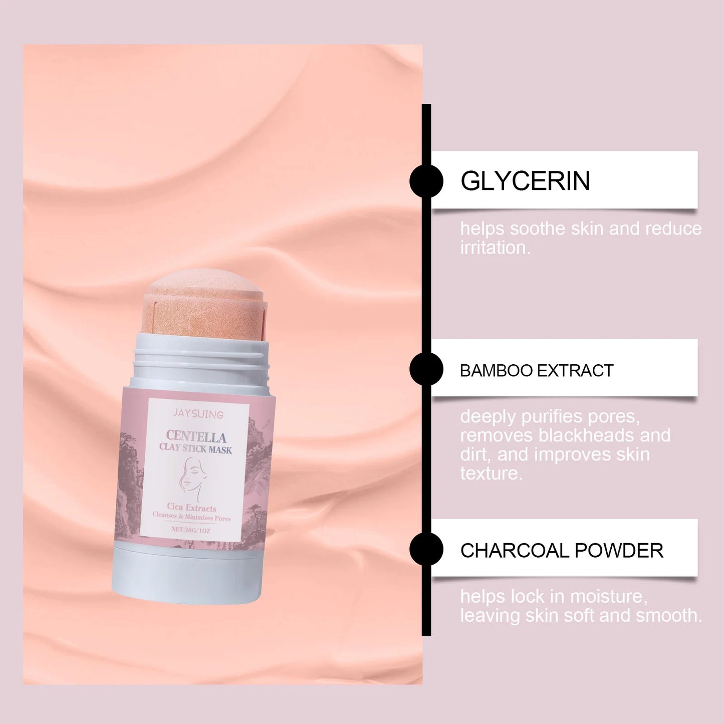 Jaysuing Centella Asiatica Mud Clay Mask For Oil Control And Deep Cleansing