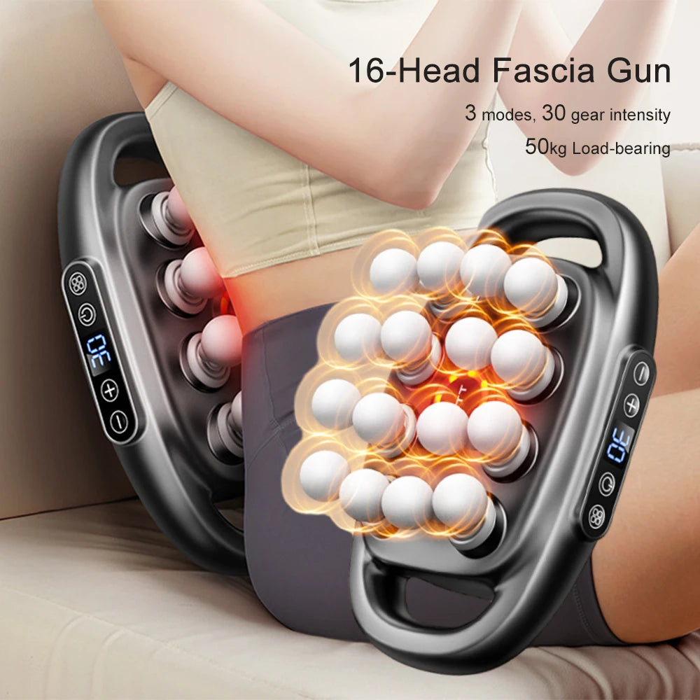 Foreverlily 16 Head Fascia Gun High Frequency Body Massager Shoulder
