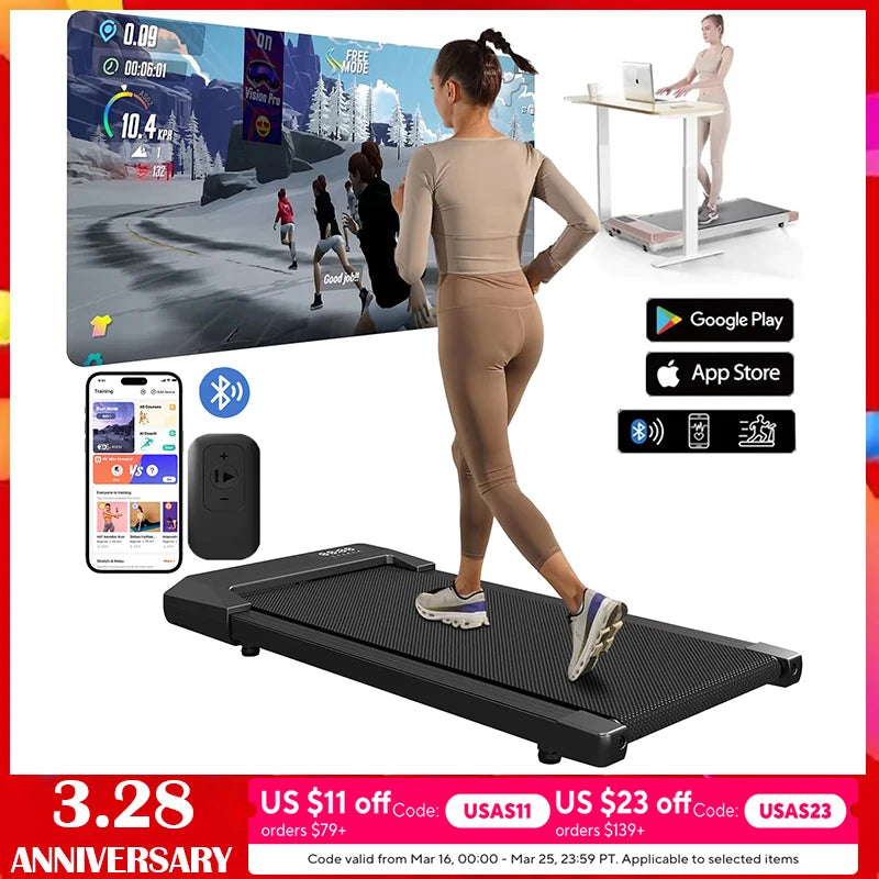 Superun 2in1 Treadmill 2.5HP Home Fitness Machine