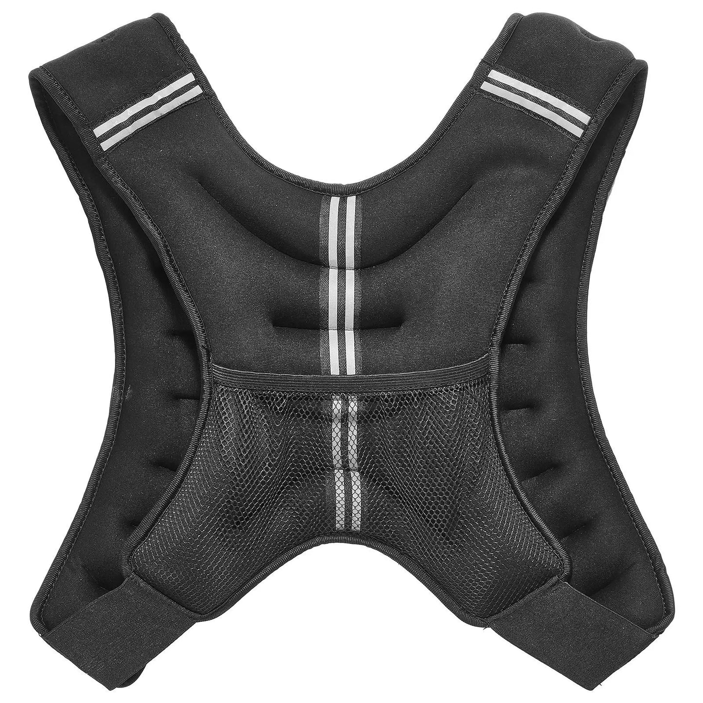 Weighted Vest 16 Lbs With Reflective Stripe For Strength Training