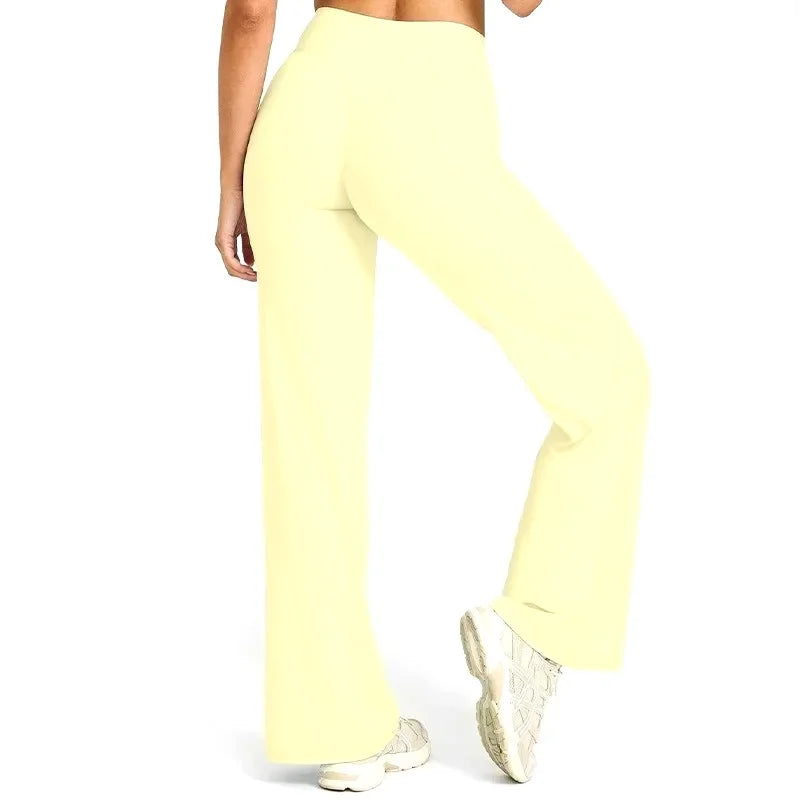 STOUREG Womens Straight Leg Yoga Pants Ultra Soft Butter Fabric Mid Waist