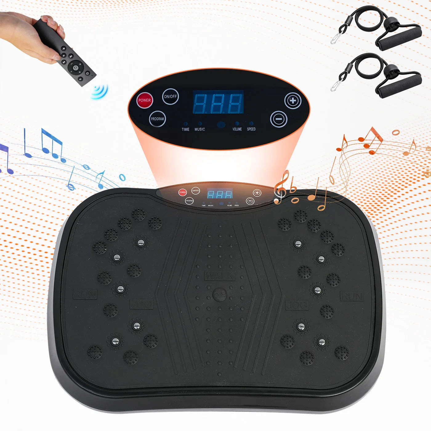 Vibration Plate Exercise Machine With Bluetooth Remote For Body Workout