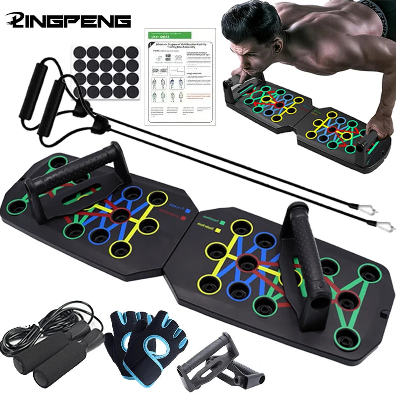 LINGPENG Push-Up Board Set Foldable Fitness Equipment
