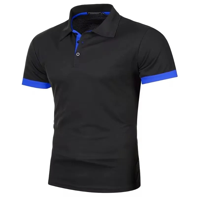 Summer Mens Polo Shirts Short Sleeve Sport T Shirt Quick Dry Athletic Workout Polo Lightweight Breathable Streetwear