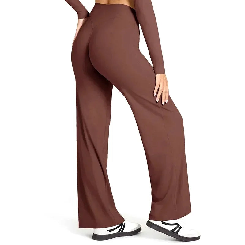 STOUREG Womens Straight Leg Yoga Pants Ultra Soft Butter Fabric Mid Waist