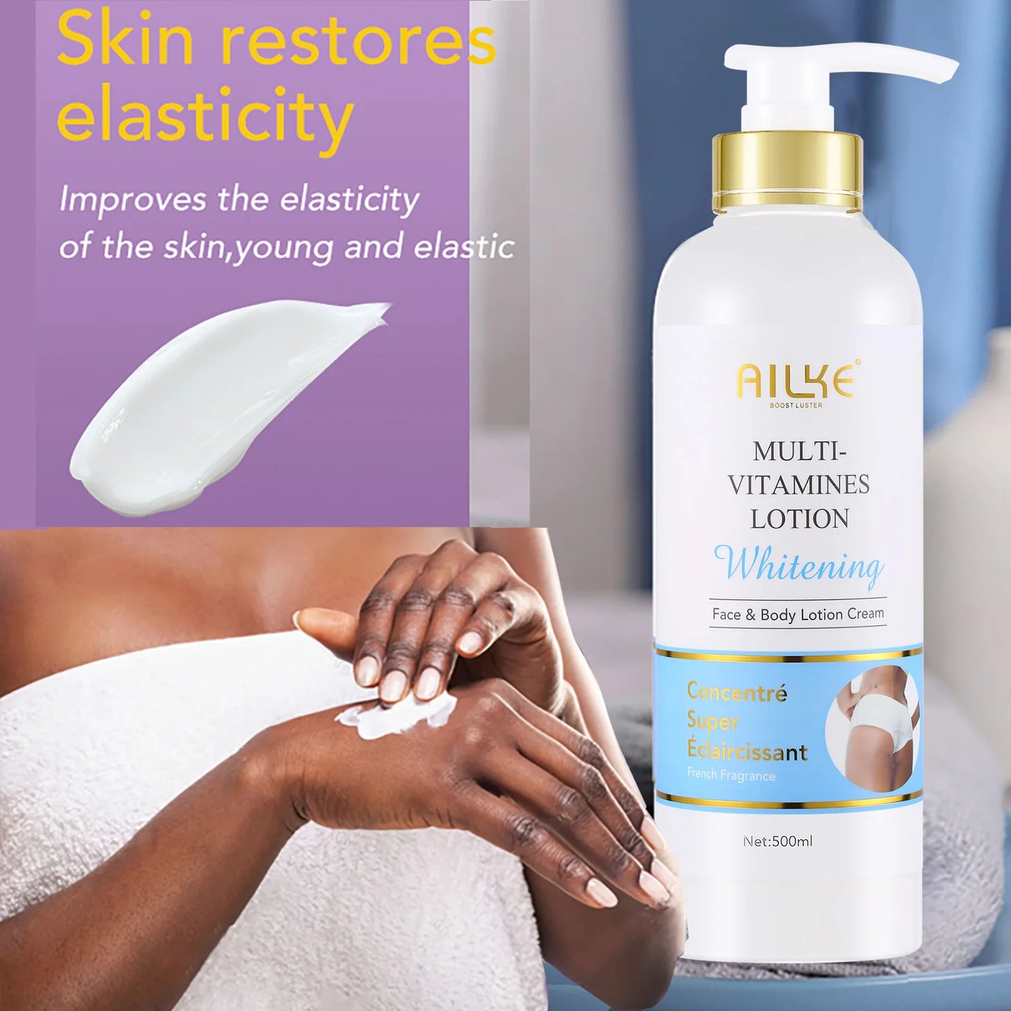 AILKE Whitening Body Lotion For Dark Spots Hyperpigmentation Moisturizing