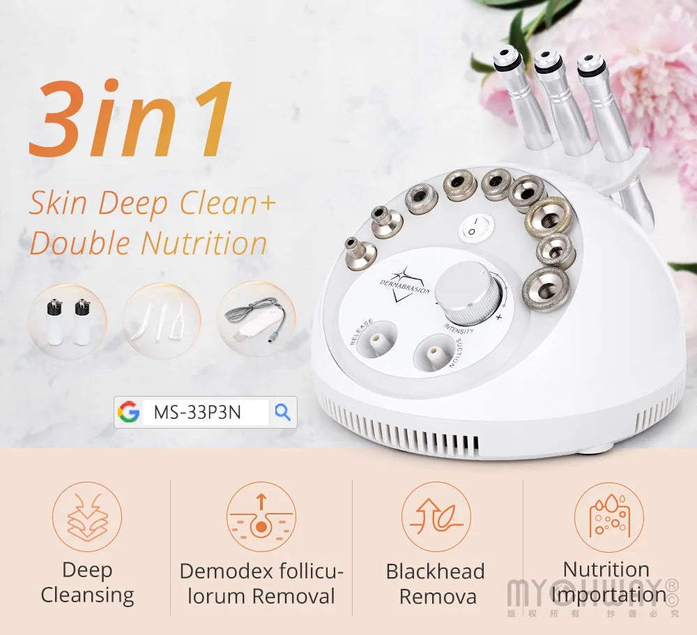 Mychway 3-in-1 Ultrasound Dermabrasion Facial Device