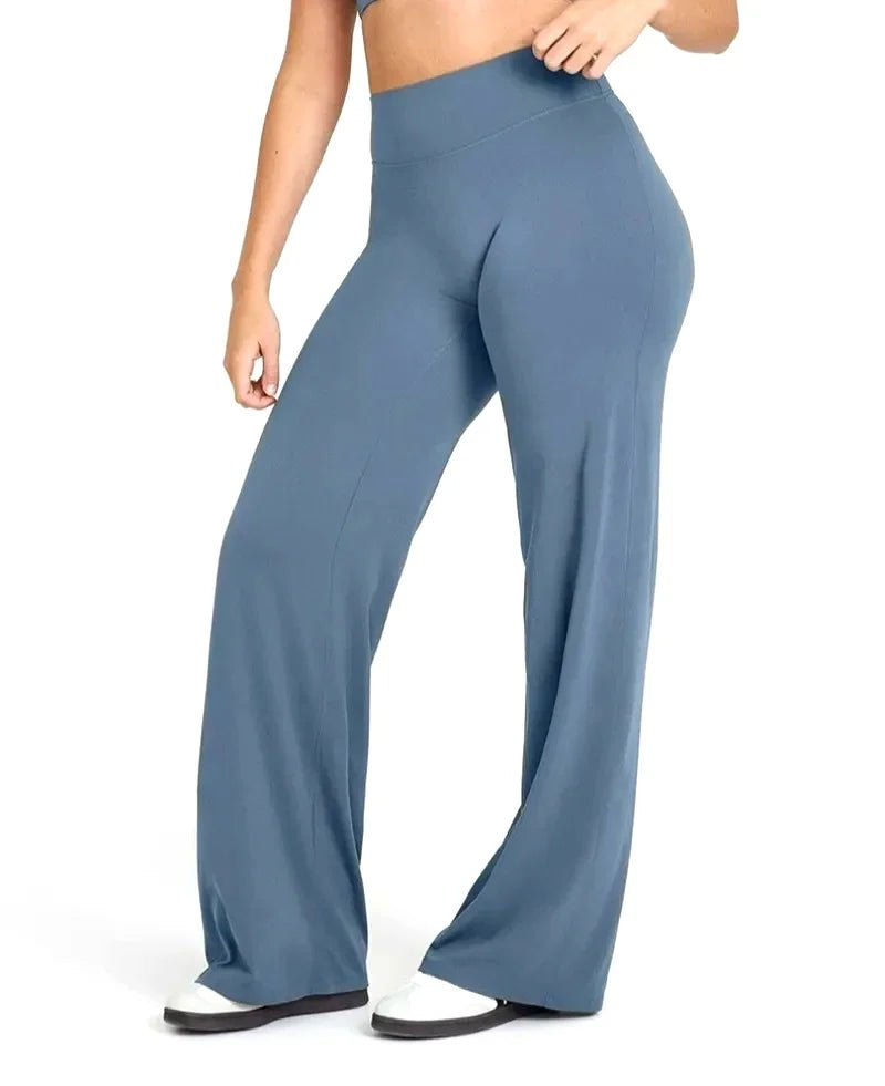 STOUREG Womens Straight Leg Yoga Pants Ultra Soft Butter Fabric Mid Waist