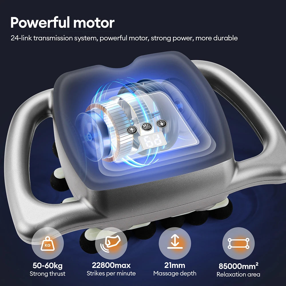 Foreverlily 24Head Fascia Gun With 9 Modes High Frequency Massager