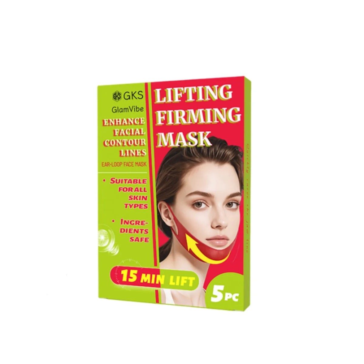 V Shaped Firming Mask For Quick Facial Contouring And Lift