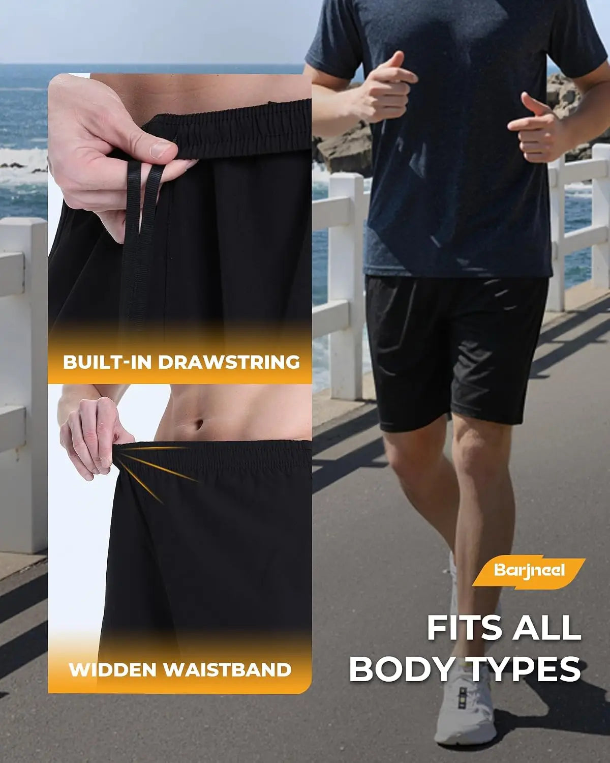 Men's Basketball Shorts with Pockets Quick Dry Athletic Fitness Pack