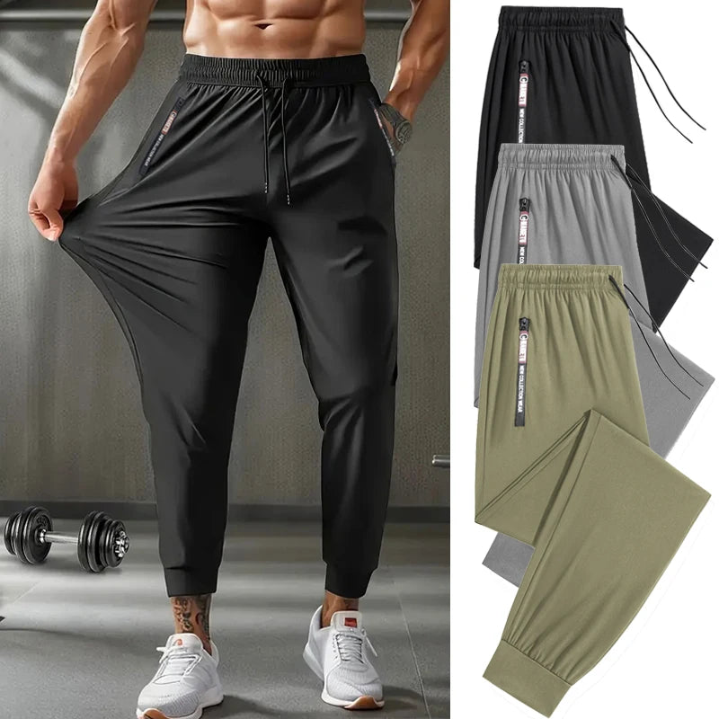 Quick Dry Hiking Running Pants With Zipper Pocket Taffeta Lightweight