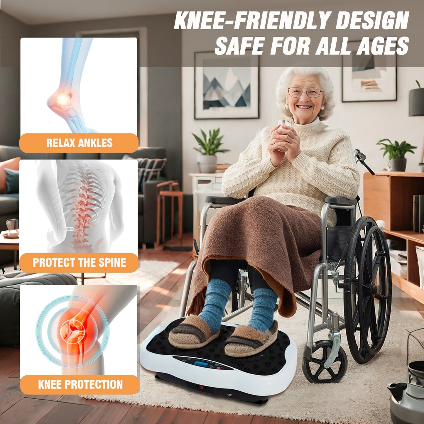 Full Body Vibration Platform Exercise Machine With Bluetooth Remote