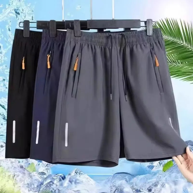 Women Ice Silk Sports Shorts For Running And Gym Training