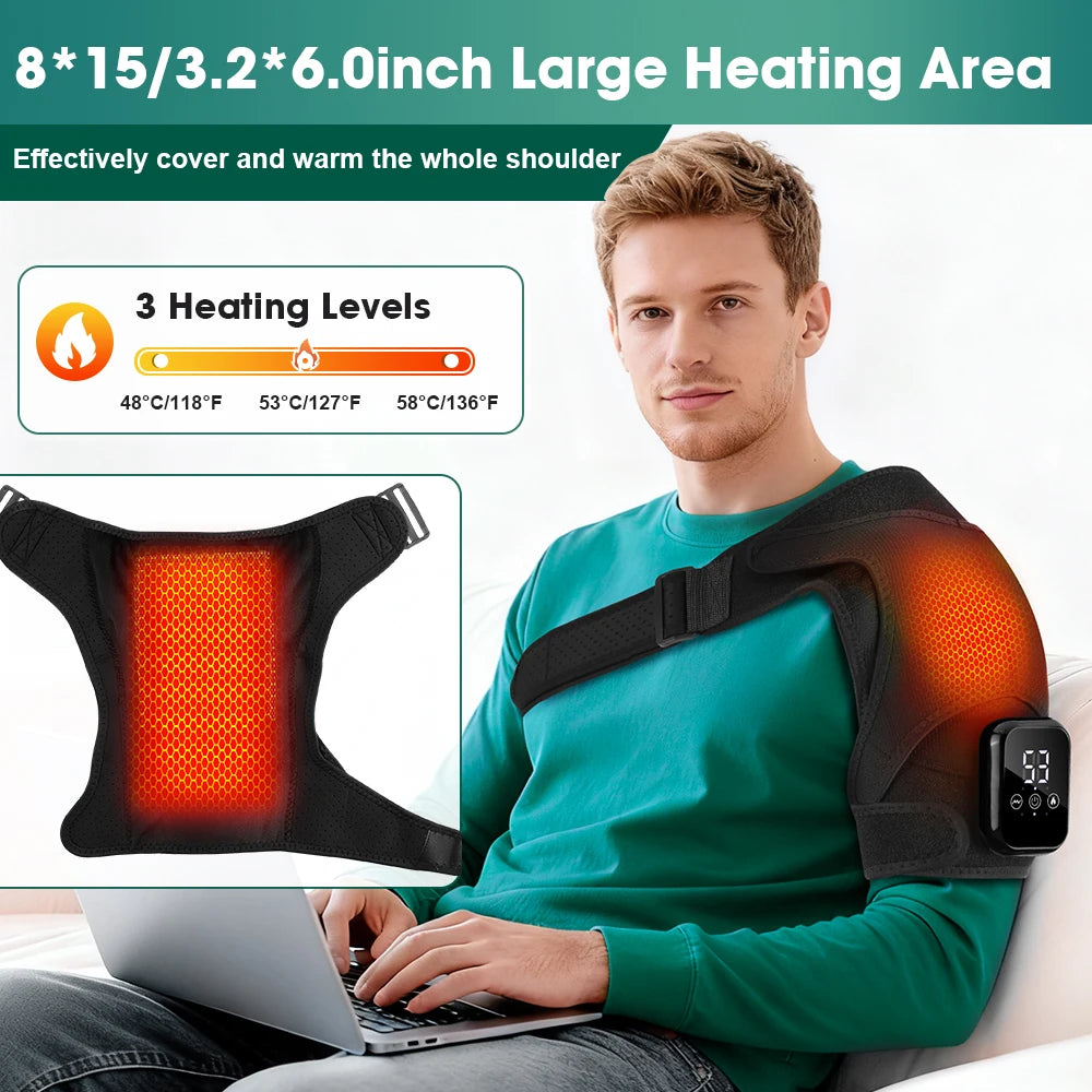 Hailicare Electric Heating Shoulder Brace With Vibration Therapy