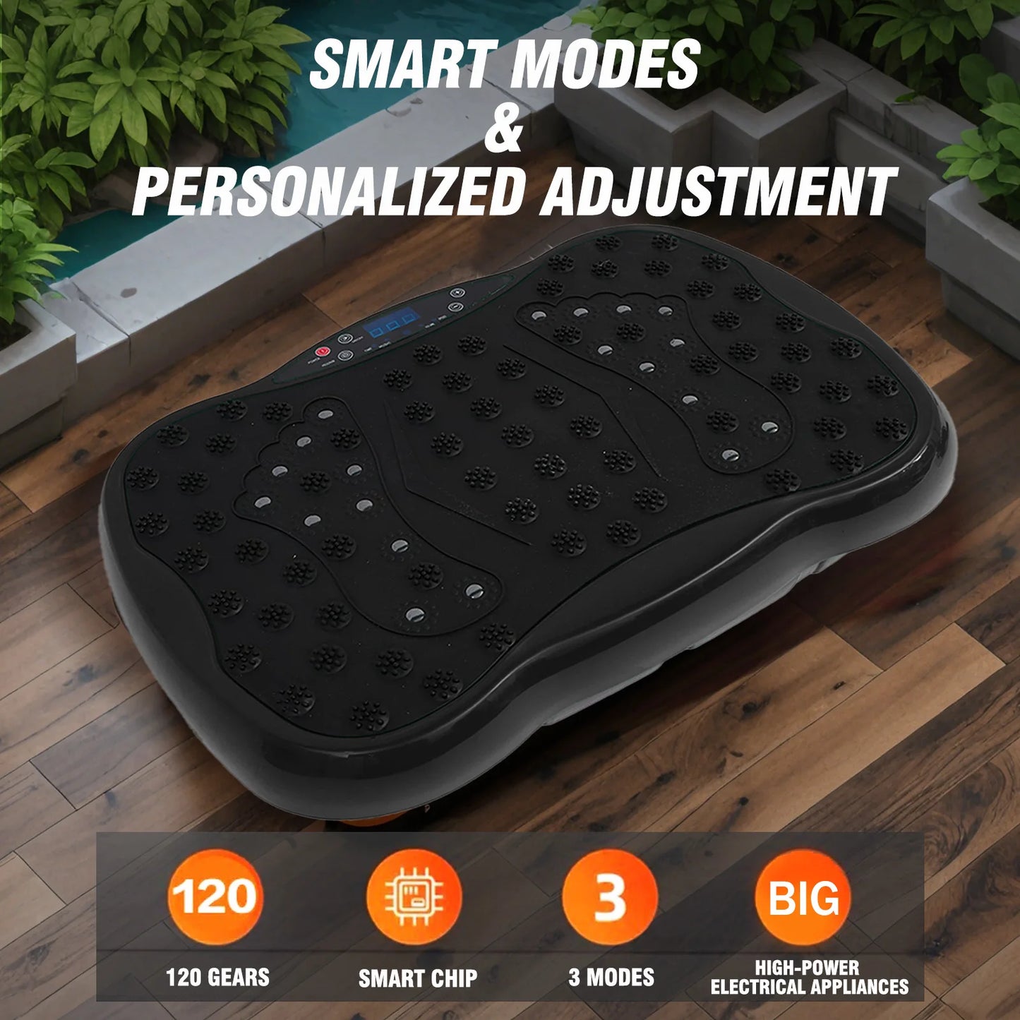 Full Body Vibration Platform Exercise Machine With Bluetooth Remote